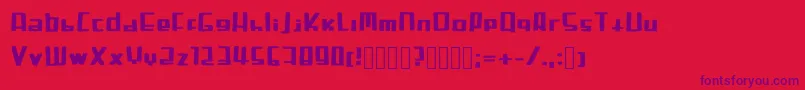 Sandman Regular Font – Purple Fonts on Red Background