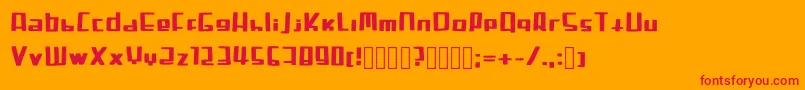 Sandman Regular Font – Red Fonts on Orange Background