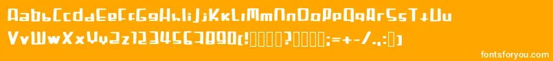 フォントSandman Regular – オレンジの背景に白い文字