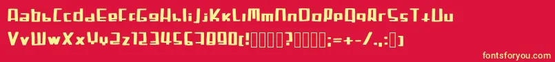 Sandman Regular Font – Yellow Fonts on Red Background