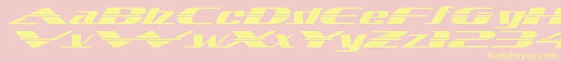 sandoval speed Font – Yellow Fonts on Pink Background