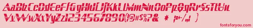 フォントsandoval – ピンクの背景に赤い文字