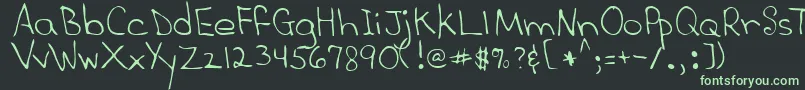 Шрифт SANDRA   – зелёные шрифты на чёрном фоне