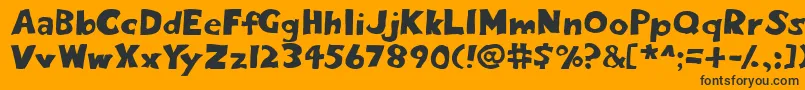 Eightypercent Font – Black Fonts on Orange Background