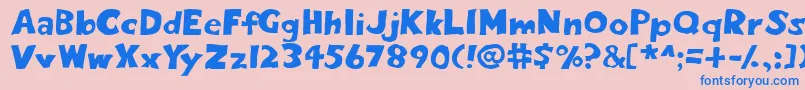 Eightypercent Font – Blue Fonts on Pink Background