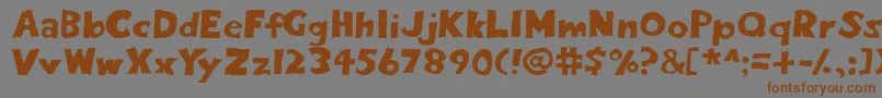 Eightypercent Font – Brown Fonts on Gray Background