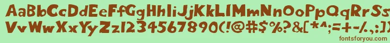 Eightypercent Font – Brown Fonts on Green Background