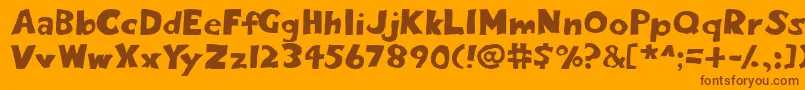 Eightypercent Font – Brown Fonts on Orange Background