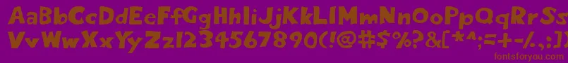 Eightypercent Font – Brown Fonts on Purple Background