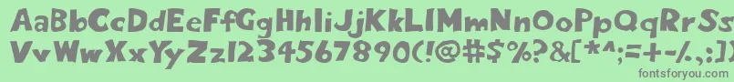 フォントEightypercent – 緑の背景に灰色の文字