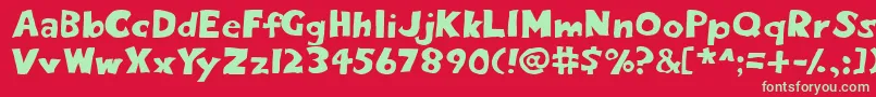 Eightypercent Font – Green Fonts on Red Background