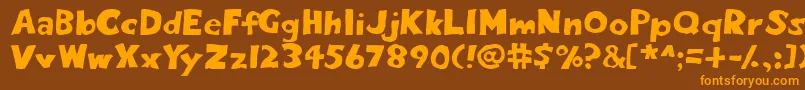 Eightypercent Font – Orange Fonts on Brown Background