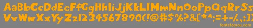 Eightypercent Font – Orange Fonts on Gray Background