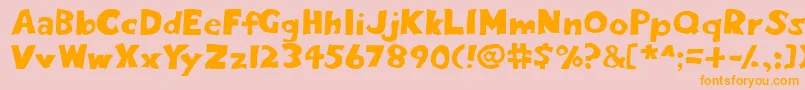 Eightypercent Font – Orange Fonts on Pink Background