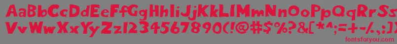 Eightypercent Font – Red Fonts on Gray Background