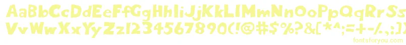 Eightypercent Font – Yellow Fonts on White Background