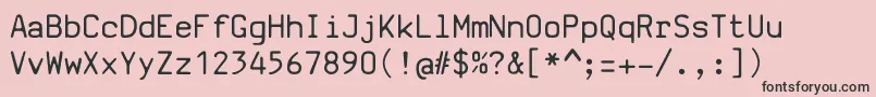 フォントSvbasicmanual – ピンクの背景に黒い文字