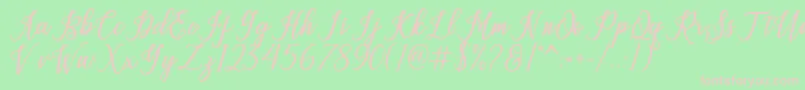 sandwich Font – Pink Fonts on Green Background