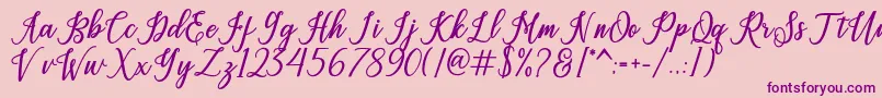 sandwich Font – Purple Fonts on Pink Background