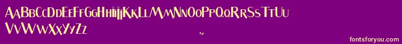 Sandwich Font – Yellow Fonts on Purple Background