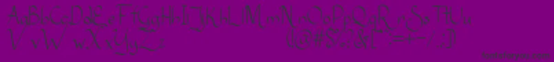 Sanggria Font – Black Fonts on Purple Background