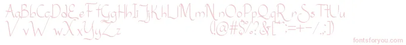 Sanggria-Schriftart – Rosa Schriften auf weißem Hintergrund