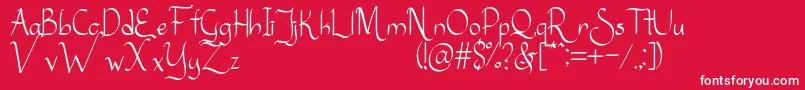 Sanggria Font – White Fonts on Red Background