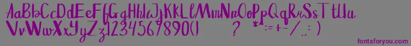 Sangkala Regular Font – Purple Fonts on Gray Background