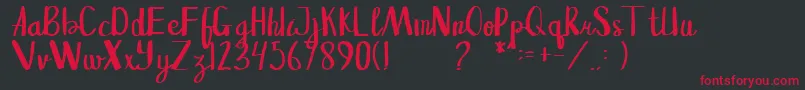 Sangkala Regular Font – Red Fonts on Black Background