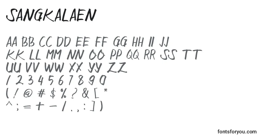 Шрифт Sangkalaen – алфавит, цифры, специальные символы