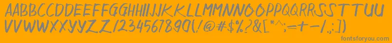 Sangkalaen Font – Gray Fonts on Orange Background
