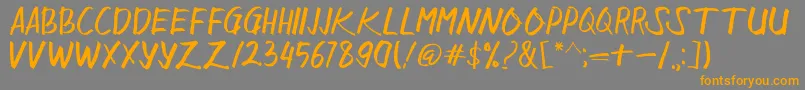 Sangkalaen Font – Orange Fonts on Gray Background