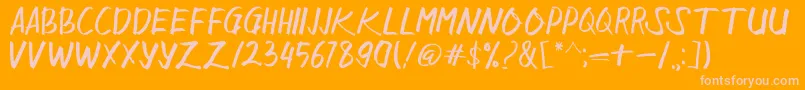 Sangkalaen Font – Pink Fonts on Orange Background