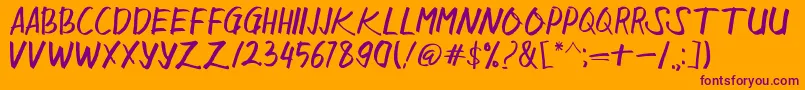 Sangkalaen Font – Purple Fonts on Orange Background