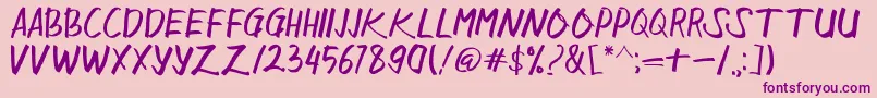 Sangkalaen Font – Purple Fonts on Pink Background