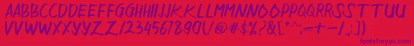 Sangkalaen Font – Purple Fonts on Red Background