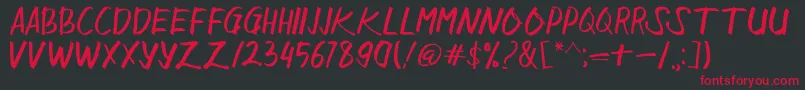 Sangkalaen Font – Red Fonts on Black Background