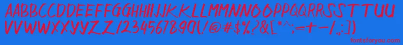 Sangkalaen Font – Red Fonts on Blue Background