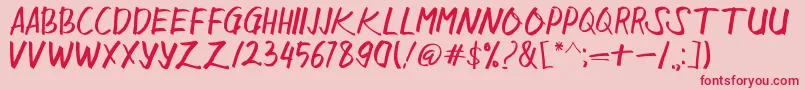 Sangkalaen Font – Red Fonts on Pink Background