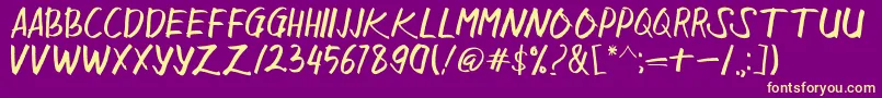 Sangkalaen Font – Yellow Fonts on Purple Background