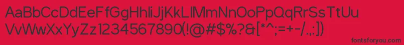 Police SaniTrixieSans – polices noires sur fond rouge