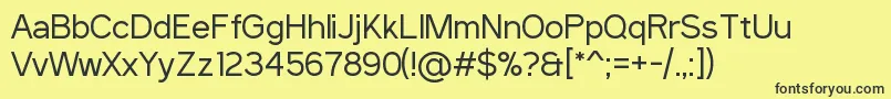 SaniTrixieSans Font – Black Fonts on Yellow Background