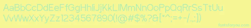 SaniTrixieSans Font – Green Fonts on Yellow Background
