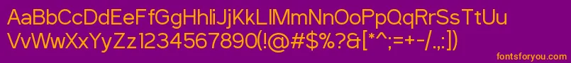 Lisätietoja SaniTrixieSans-fontista SaniTrixieSans-fontti – oranssit fontit violetilla taustalla
