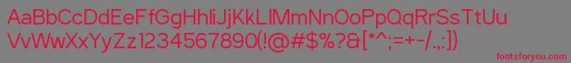 SaniTrixieSans Font – Red Fonts on Gray Background