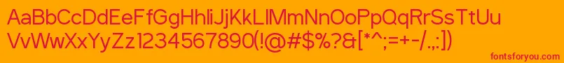SaniTrixieSans Font – Red Fonts on Orange Background
