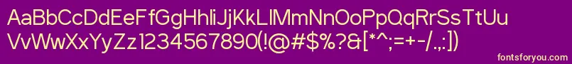 Police SaniTrixieSans – polices jaunes sur fond violet