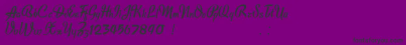 Fonte Publicite – fontes pretas em um fundo violeta