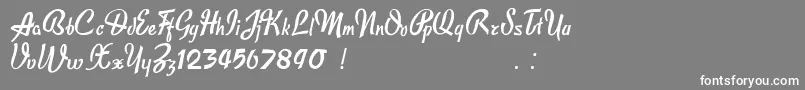 Publicite Font – White Fonts on Gray Background