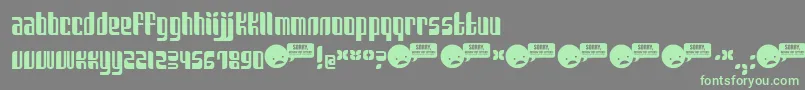 SANKA   -Schriftart – Grüne Schriften auf grauem Hintergrund